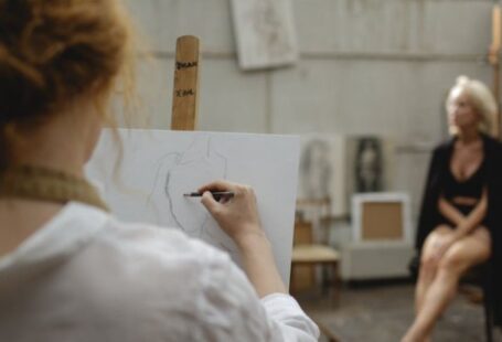 Field Sketching - Woman Sketching on White Cardboard